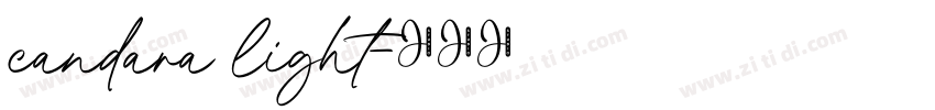 candara light字体转换
